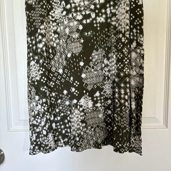 Sonoma Abstract Print Maxi Skirt Green White Small - Picture 4 of 11